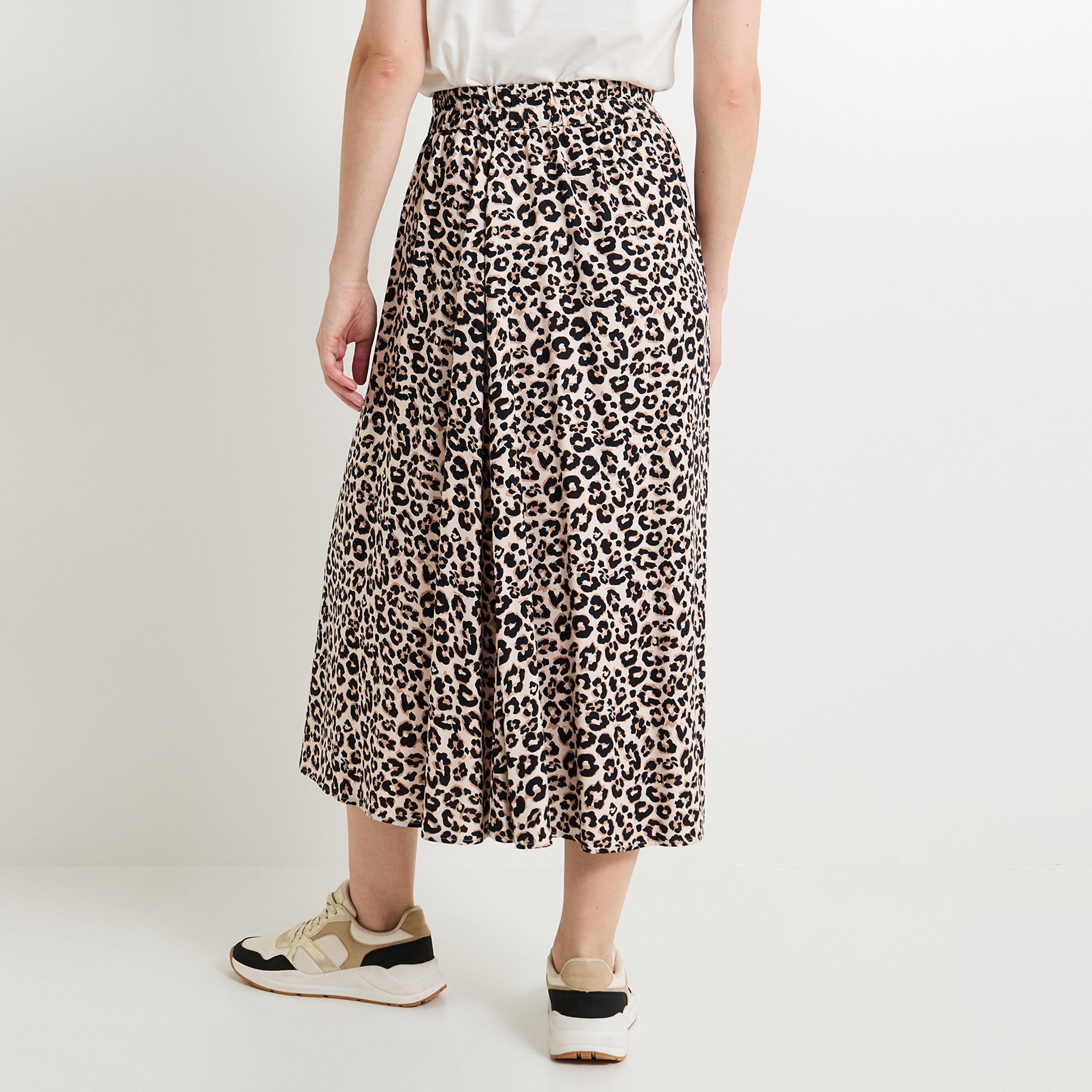 Jupe imprim&eacute; l&eacute;opard femme