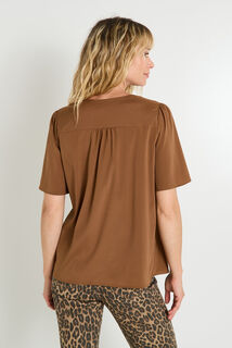 Blouse satinée unie femme