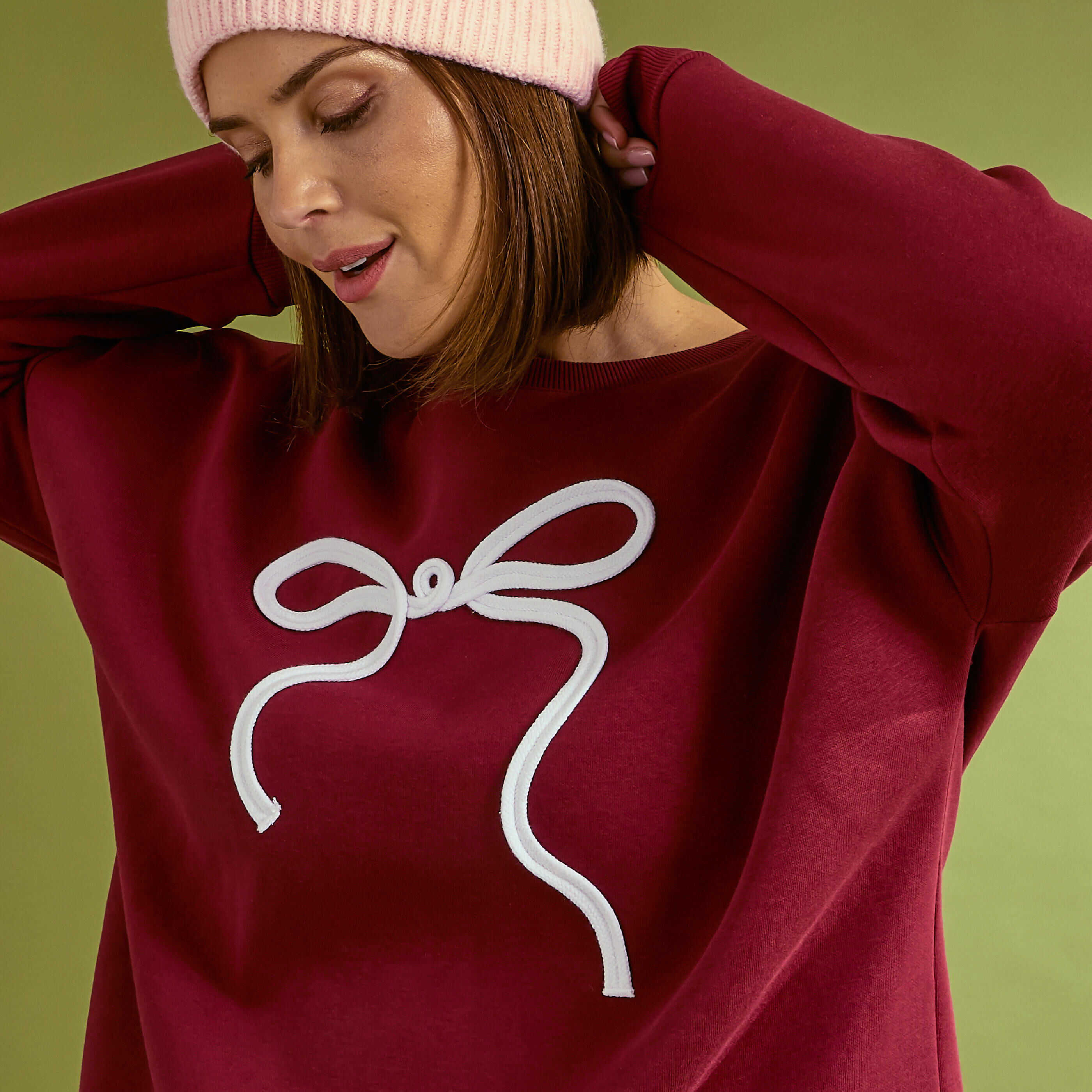 Sweat n&oelig;ud brod&eacute; femme