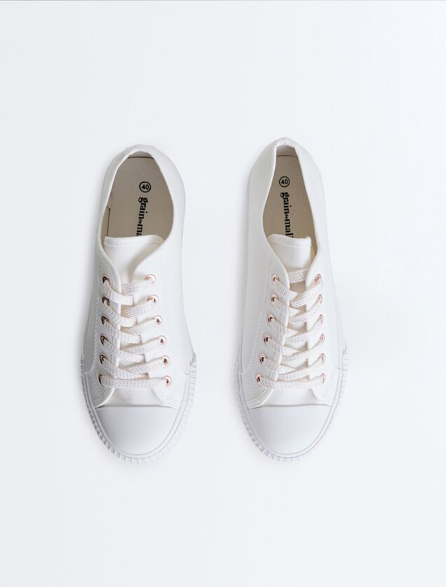 Baskets basses en toile femme