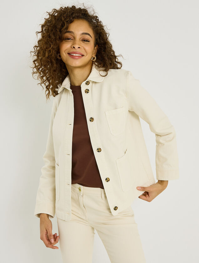 Veste casual poches plaqu&eacute;es femme