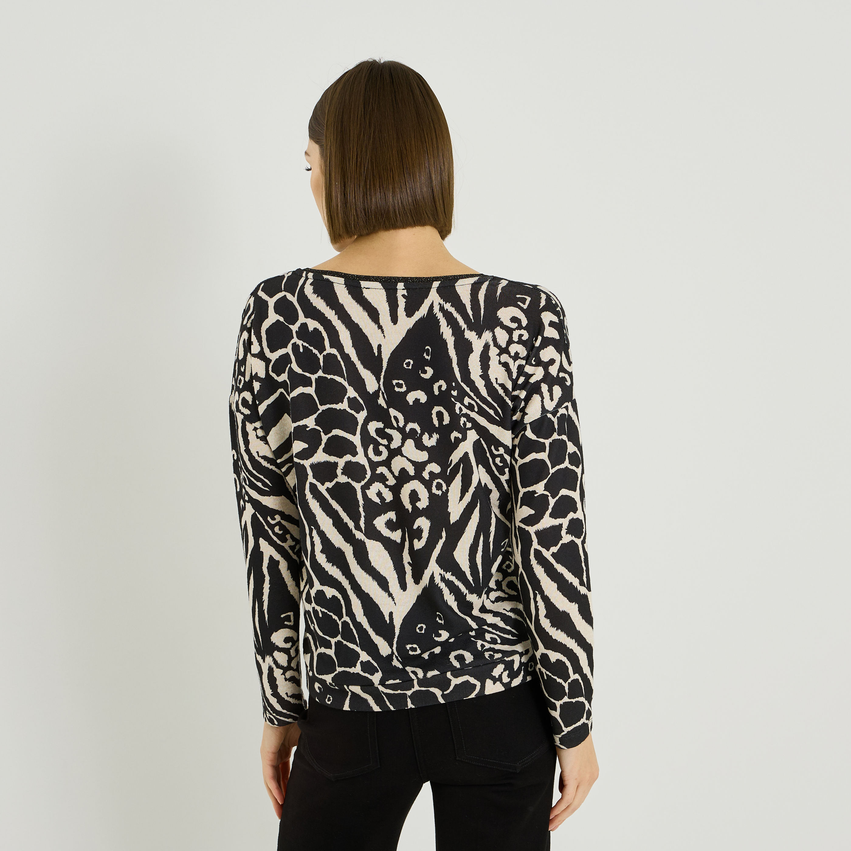 T-shirt imprim&eacute; animal femme