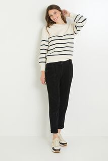 Pantalon velours à pinces femme