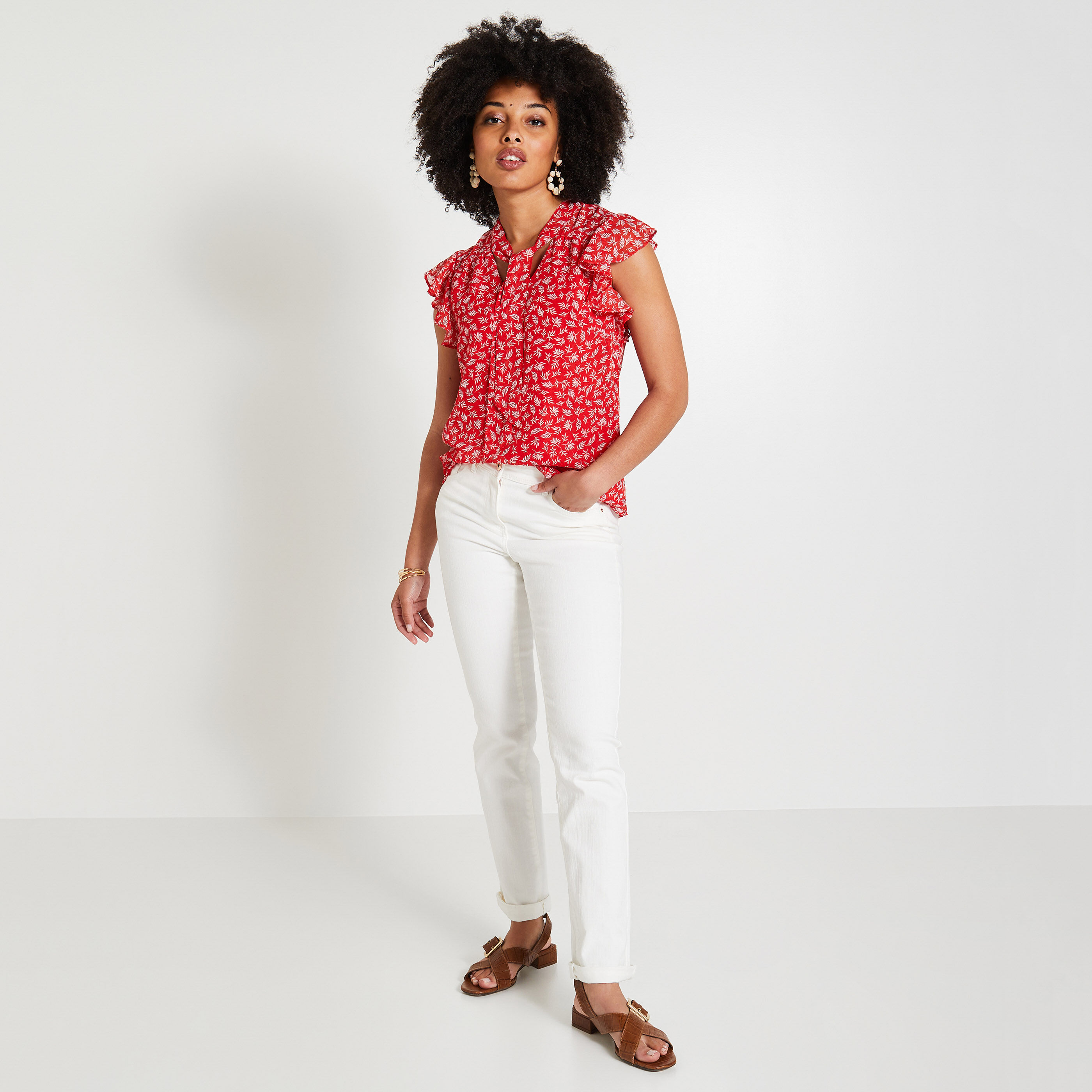 Blouse imprim&eacute;e femme