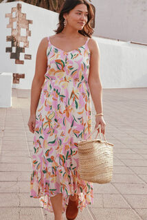 Robe longue imprimée femme