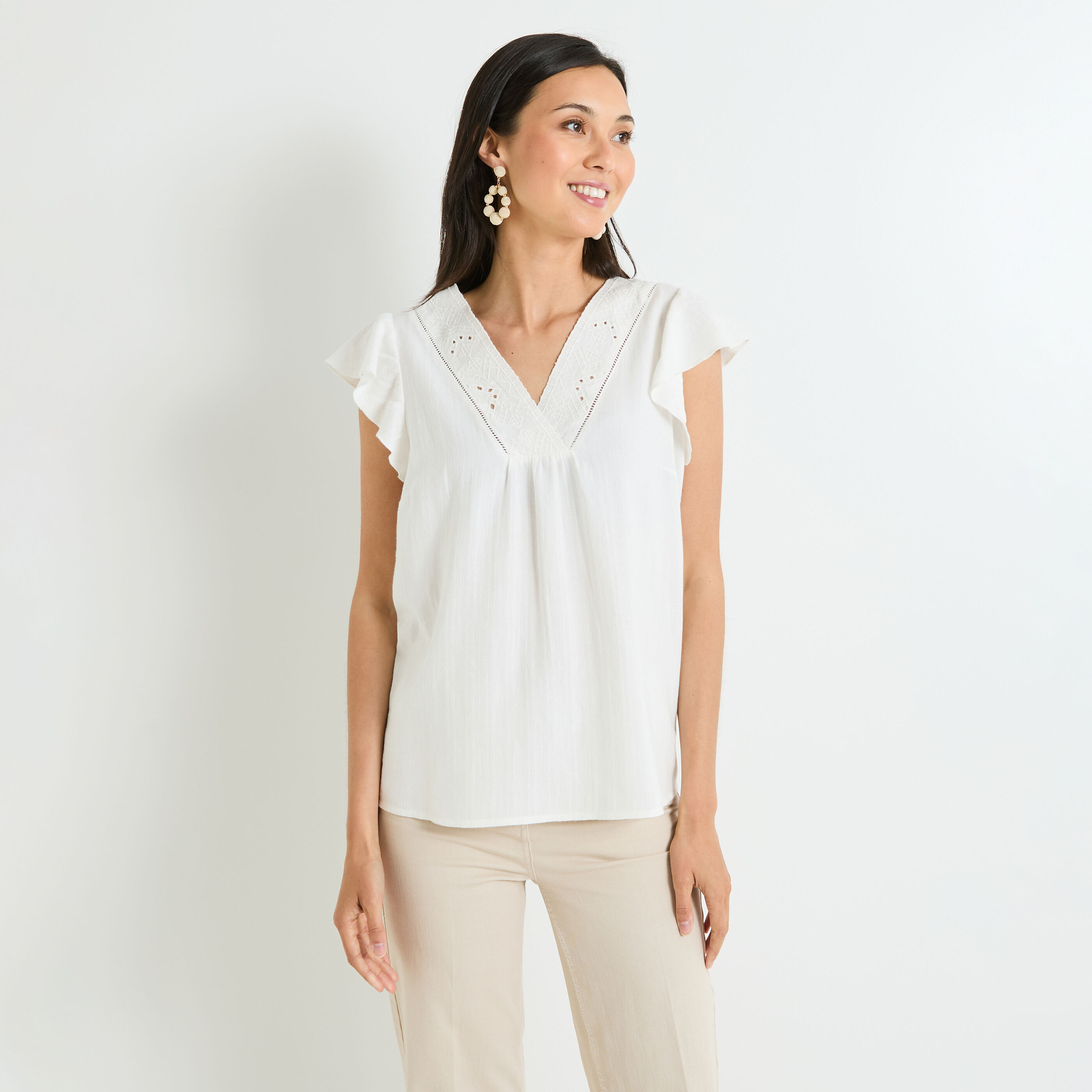 Blouse broderie femme