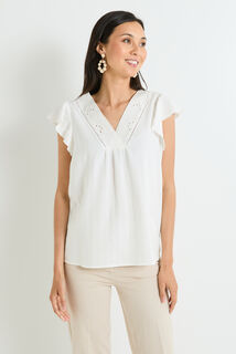 Blouse broderie femme
