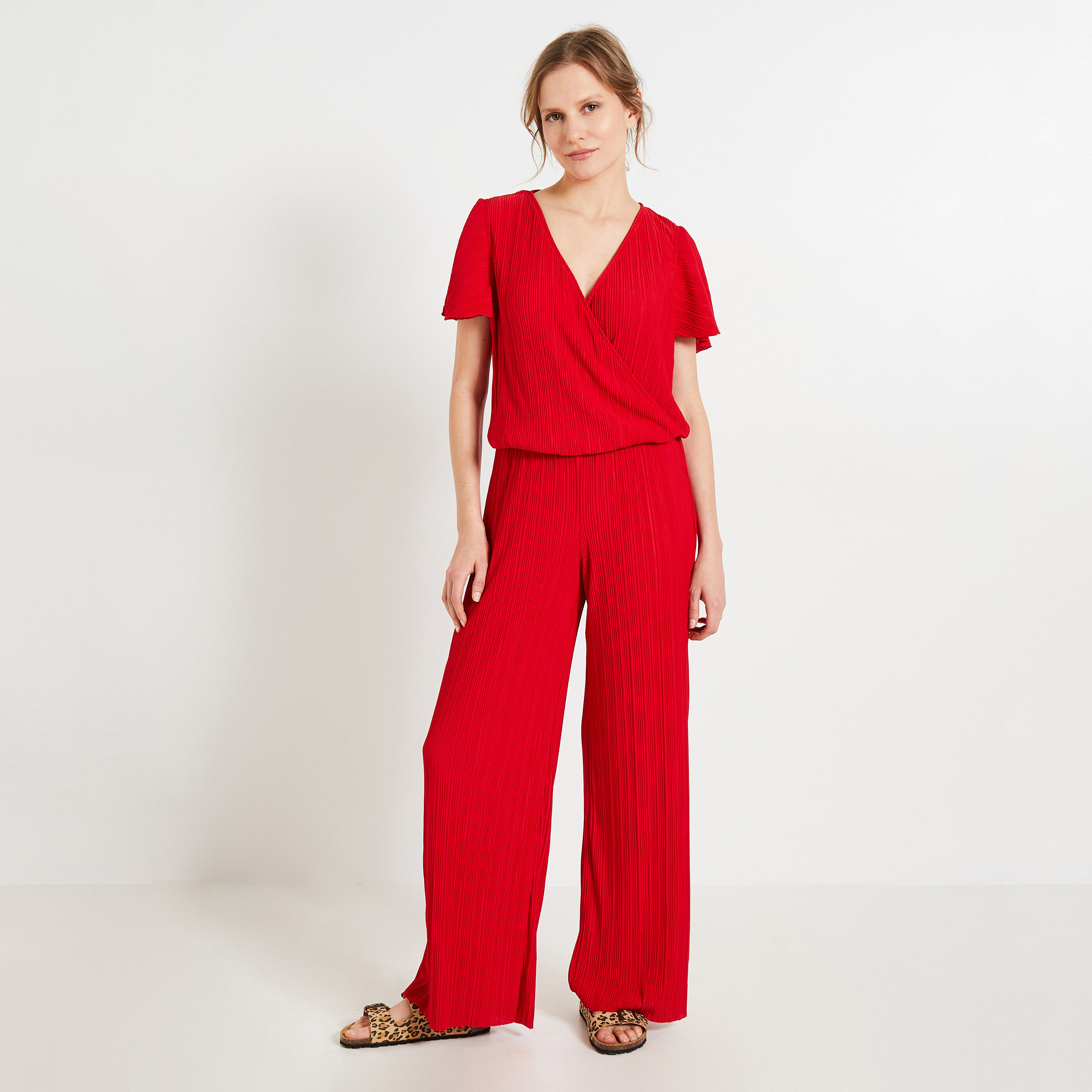 Combinaison maille froiss&eacute;e femme