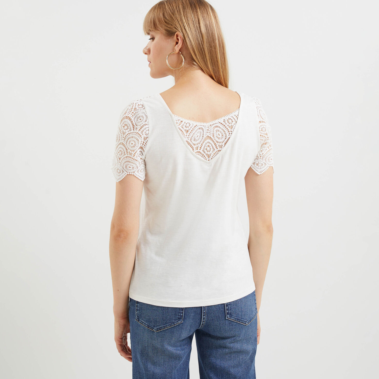 Tshirt guipure femme