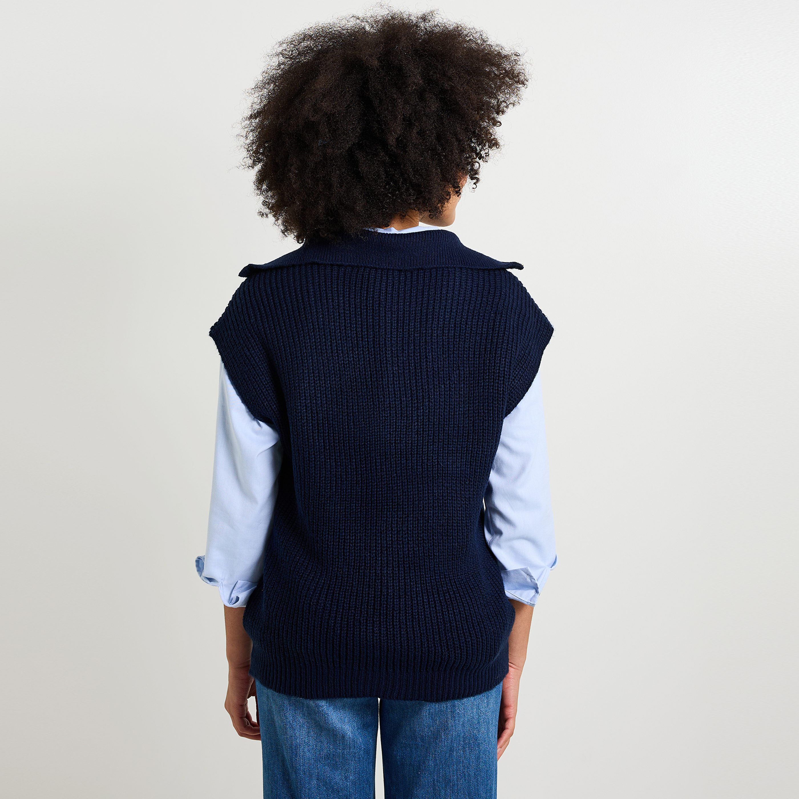 Pull sans manche femme