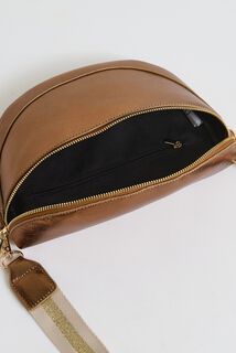 Sac banane croûte de cuir femme