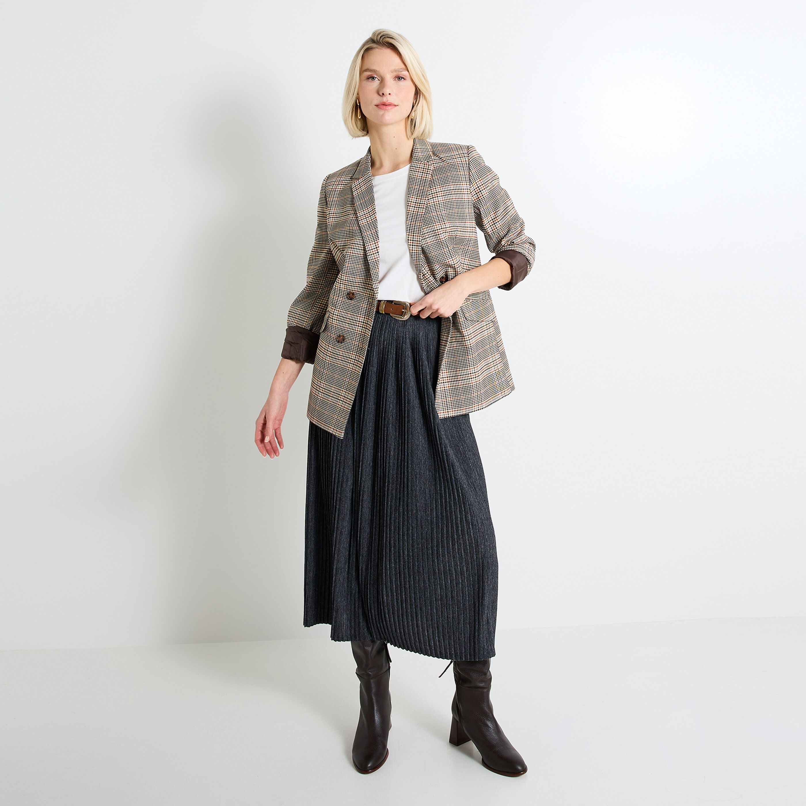 Jupe pliss&eacute;e femme