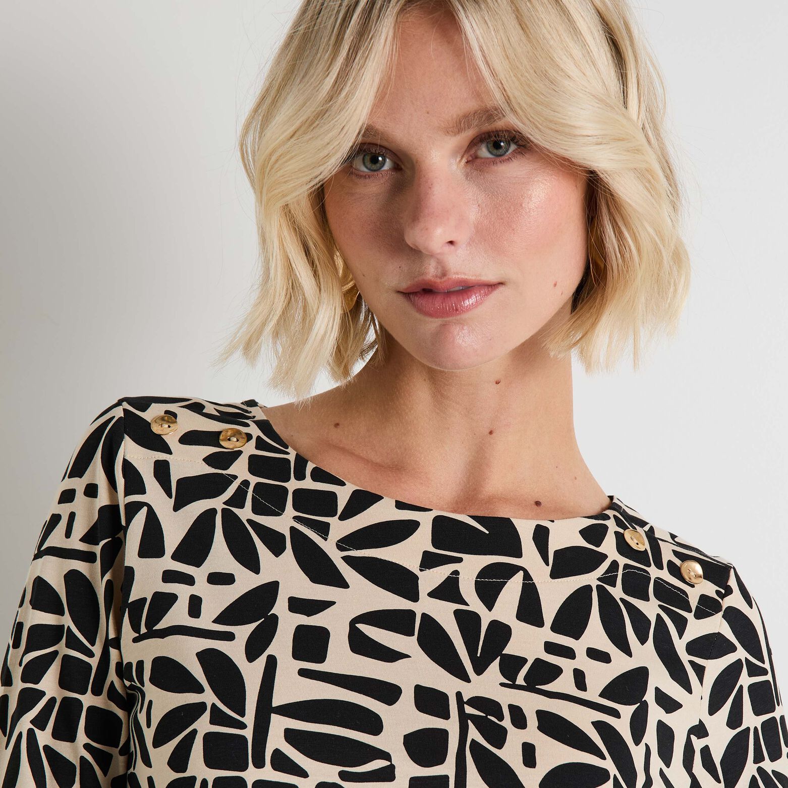 T-shirt col bateau femme