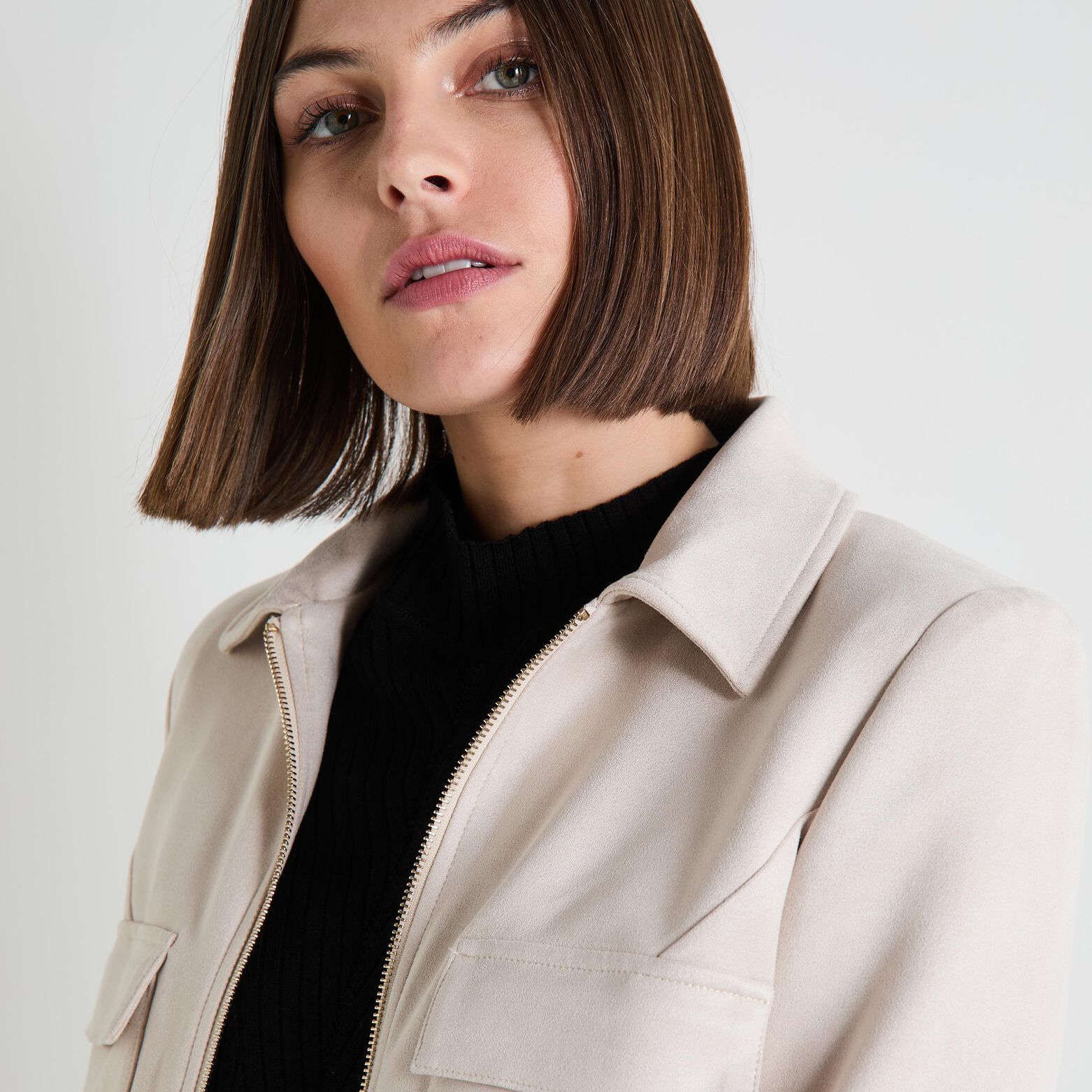 Blouson suédine femme