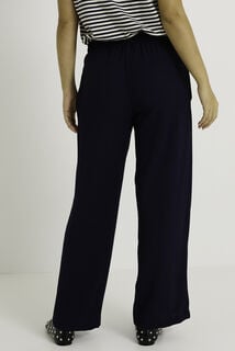 Pantalon fluide taille élastiquée femme