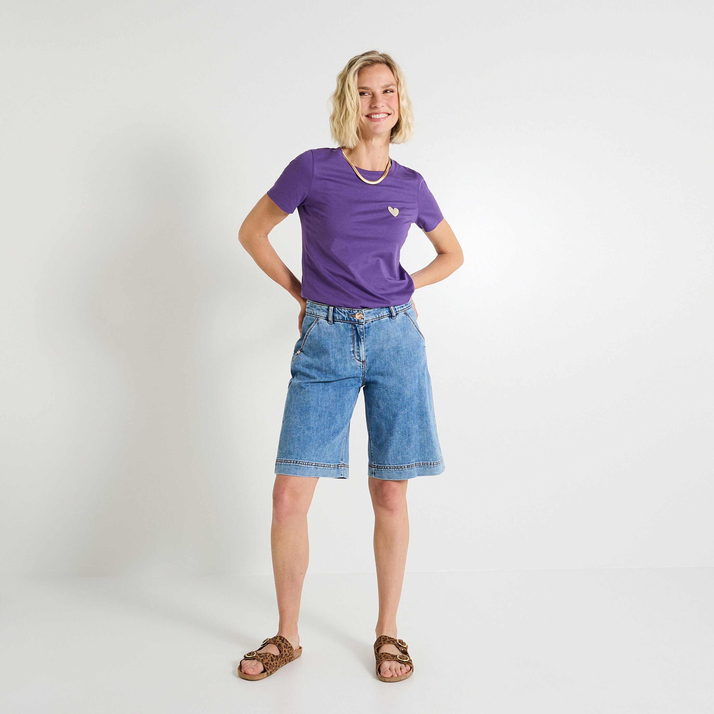 T-shirt col rond femme