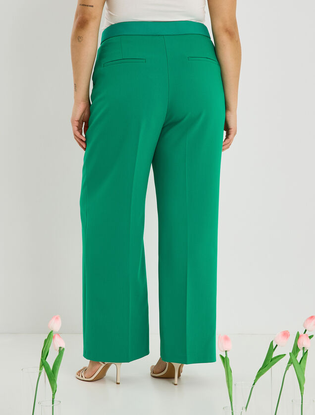 Pantalon large taille &eacute;lastiqu&eacute;e femme
