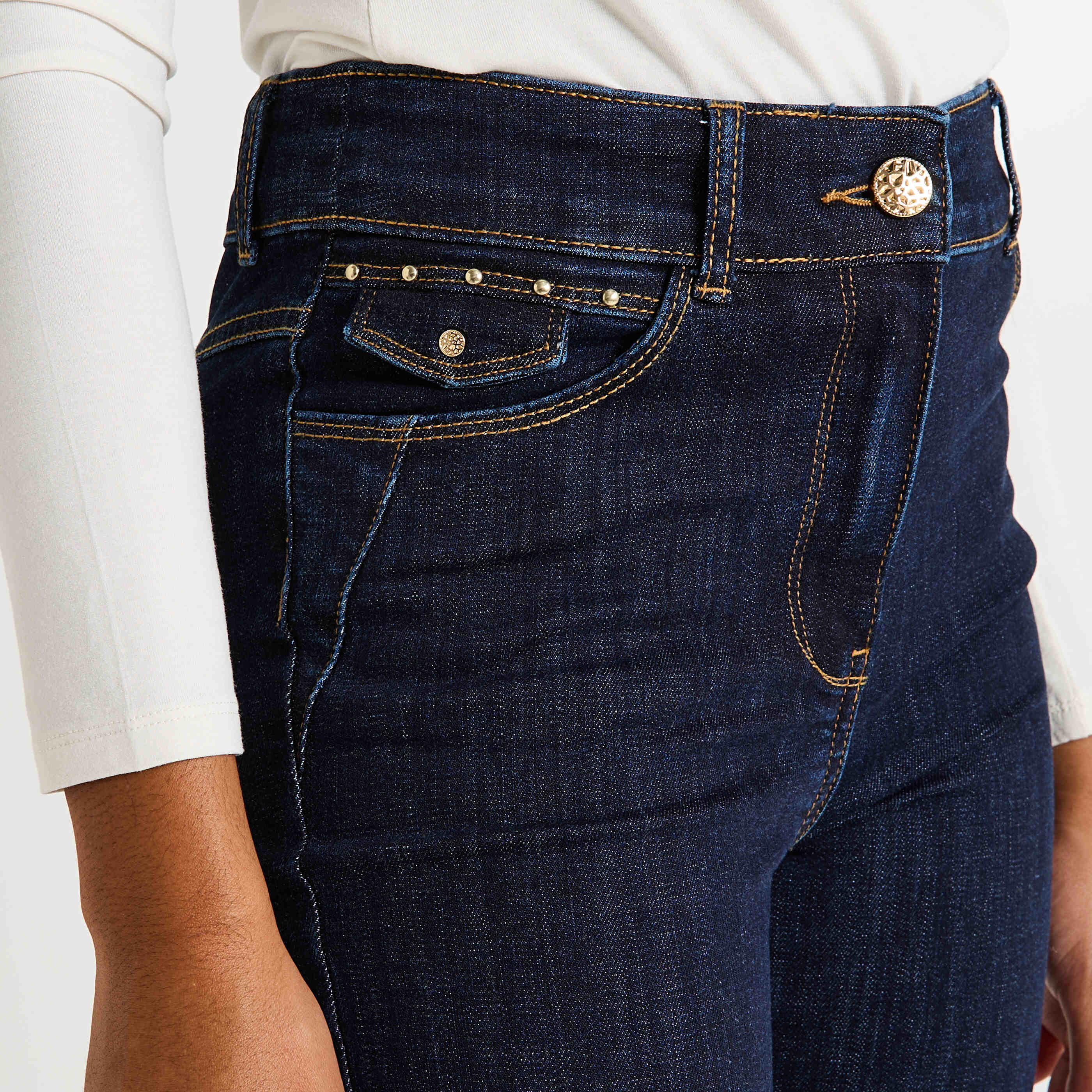 Jean bootcut raccourci IBIZA RB02 femme