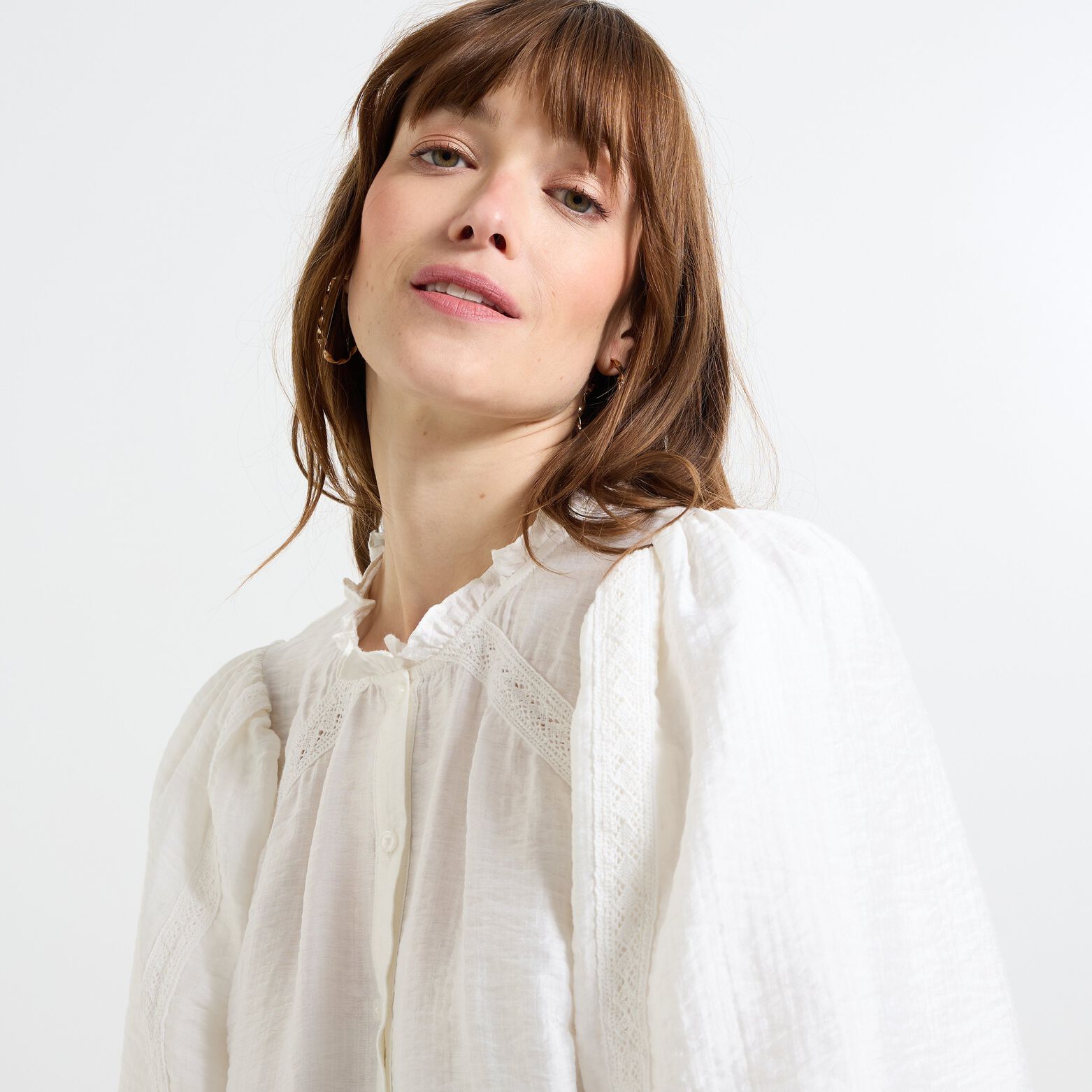 Chemise manches coudes femme