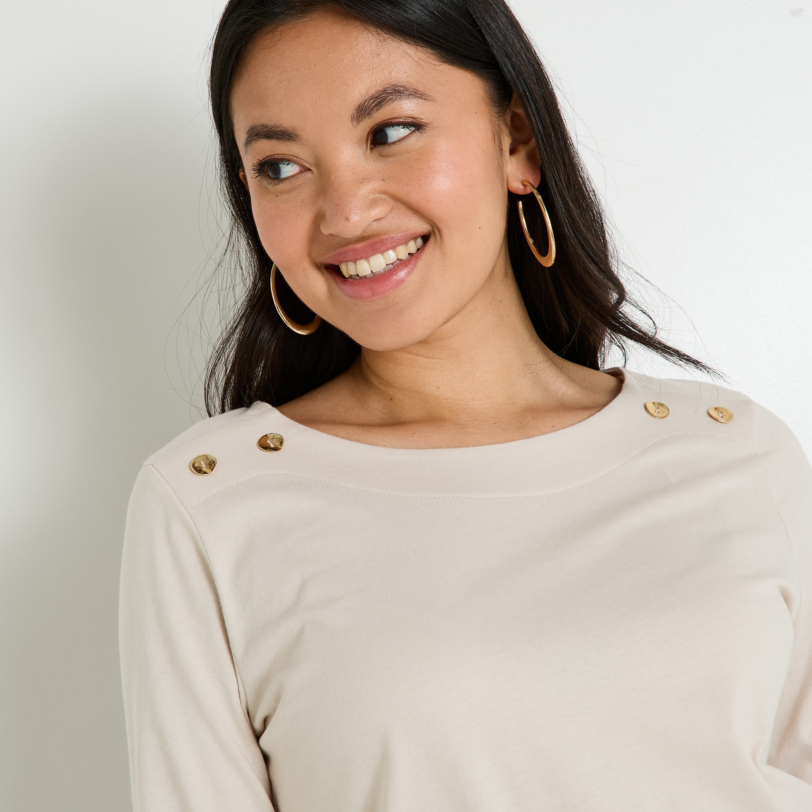 T-shirt col bateau femme