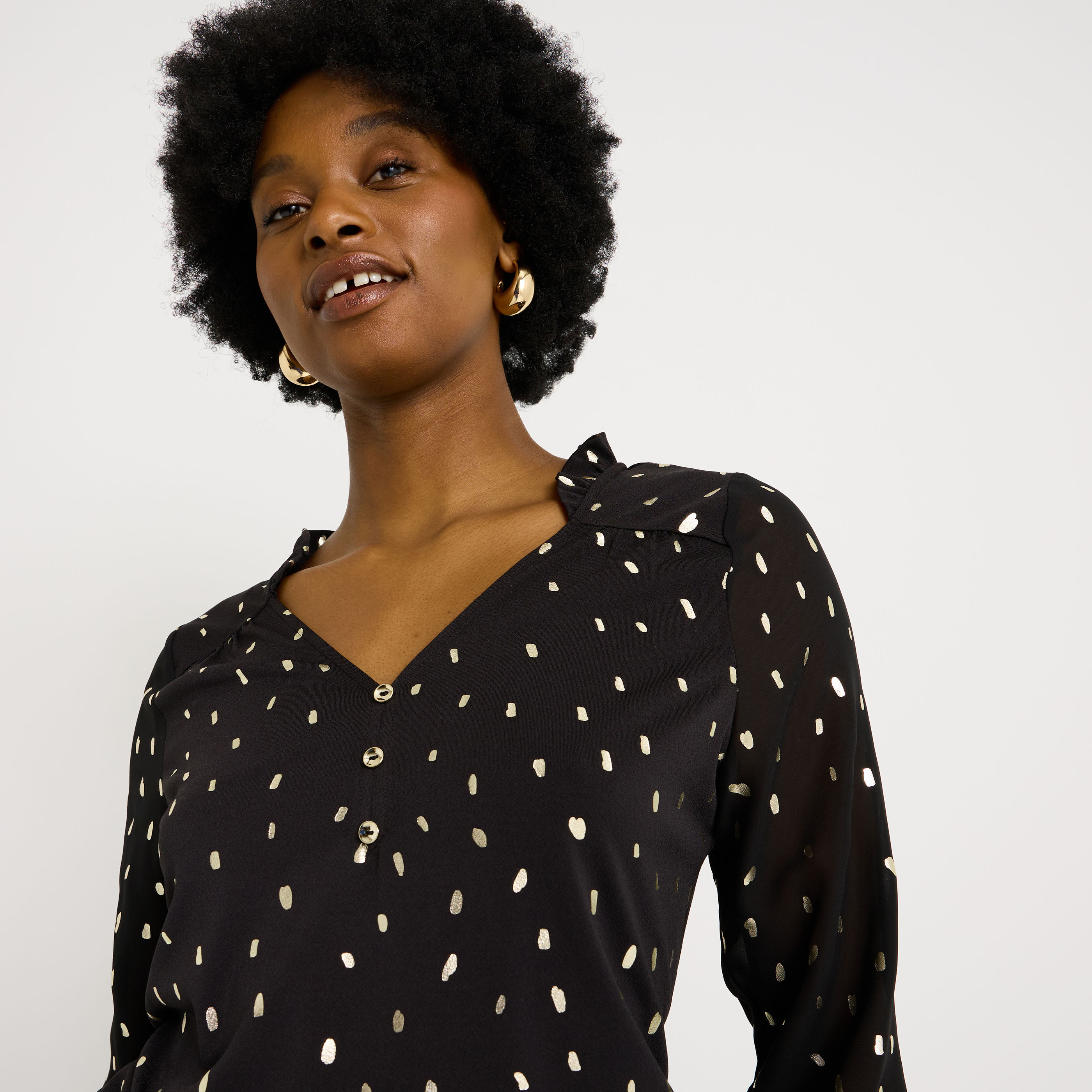 Blouse manches en voile femme