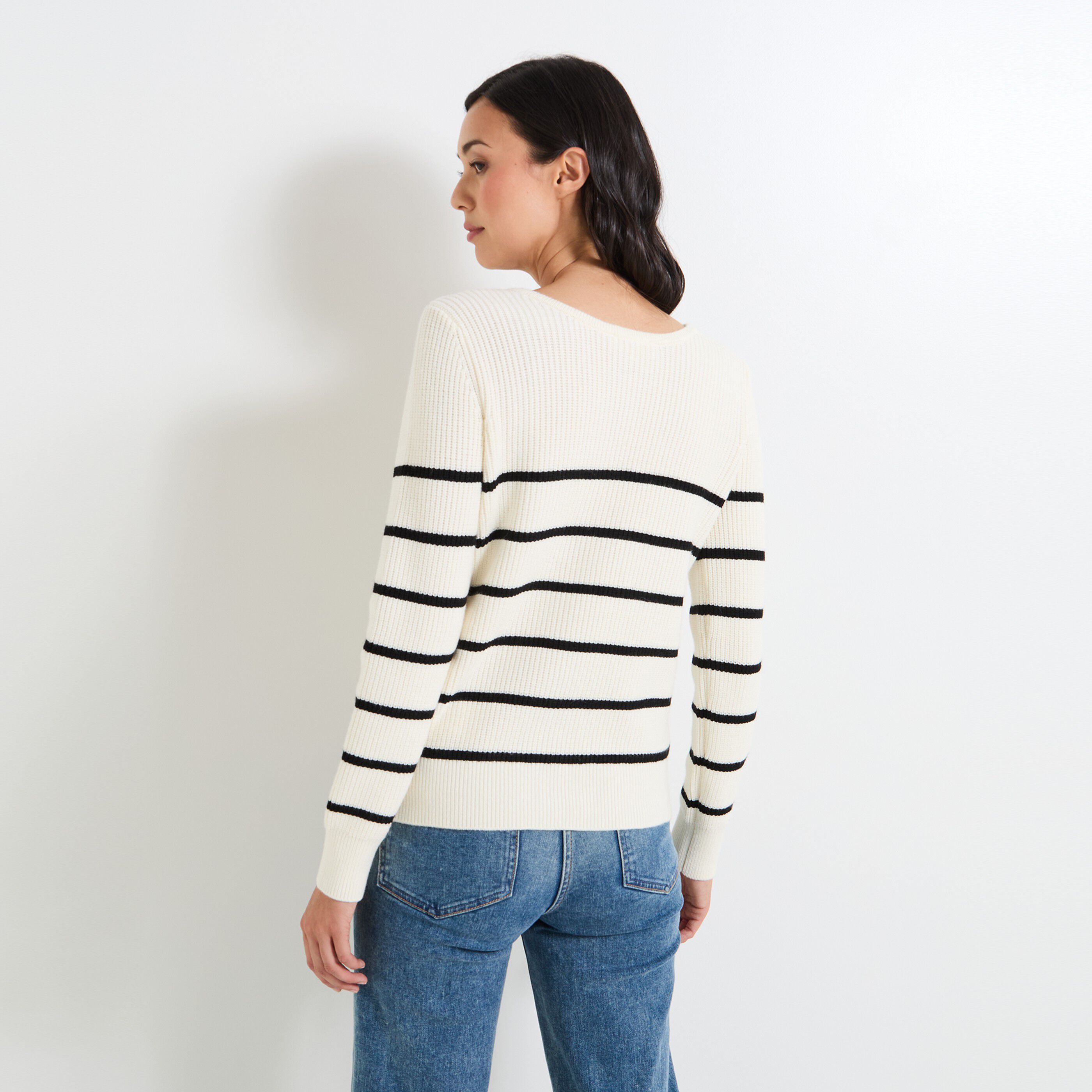 Gilet col rond femme