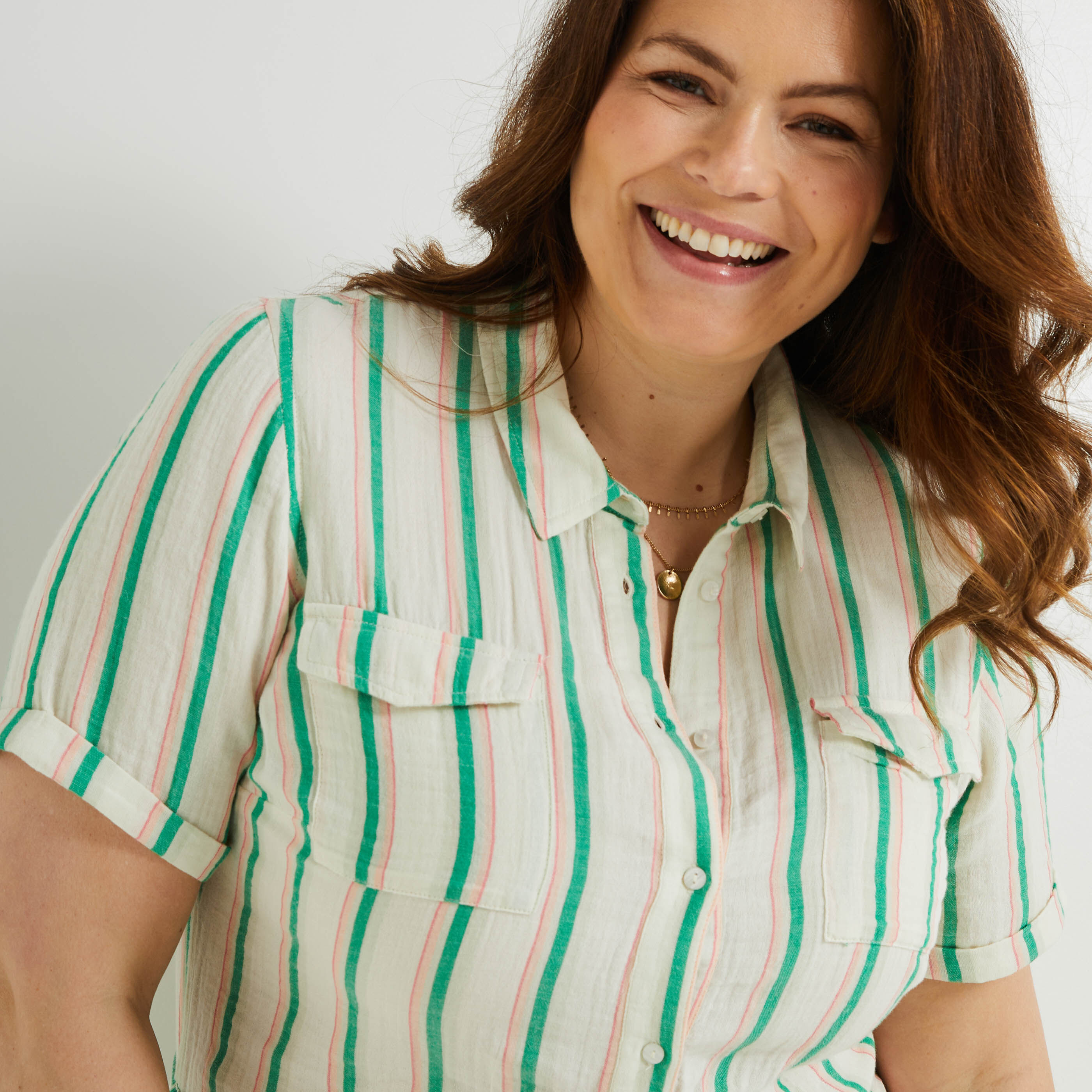 Combishort gaze de coton femme