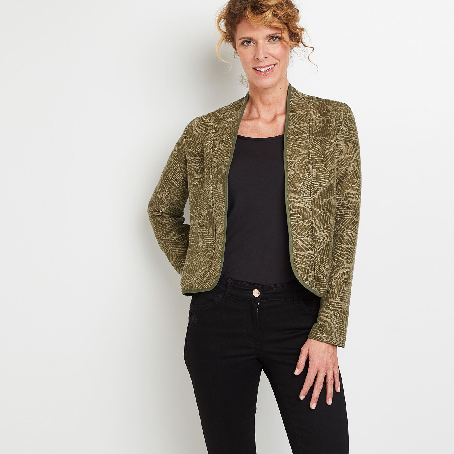 Veste jacquard femme
