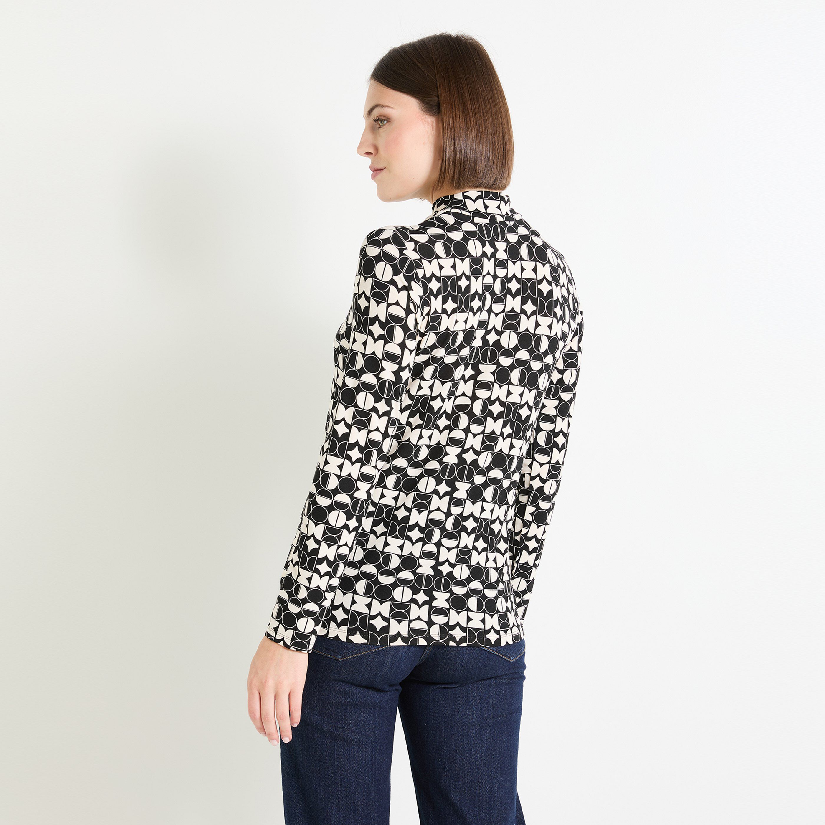 T-shirt col montant femme