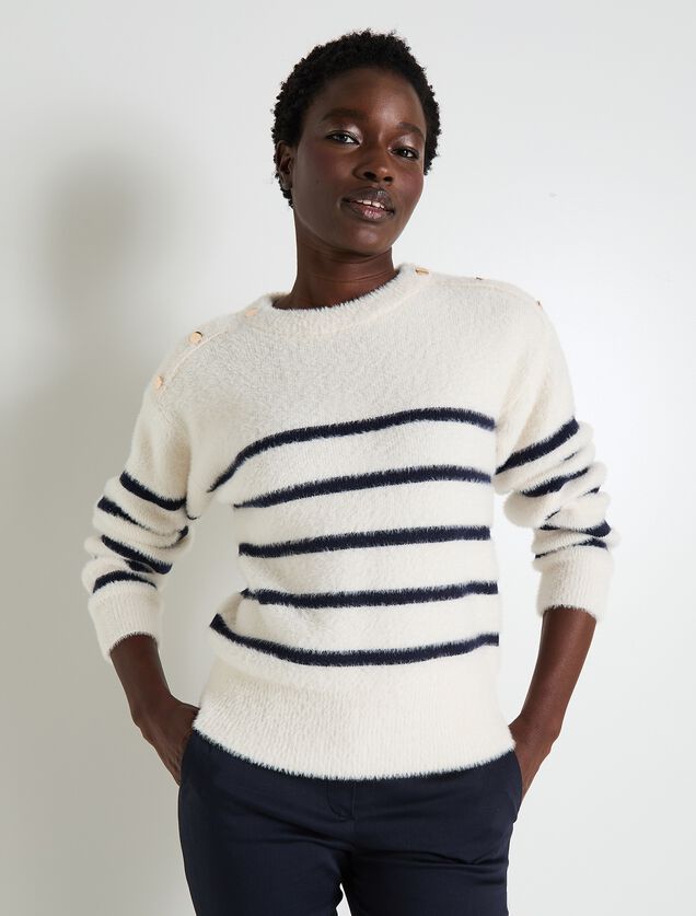 Pull col rond femme