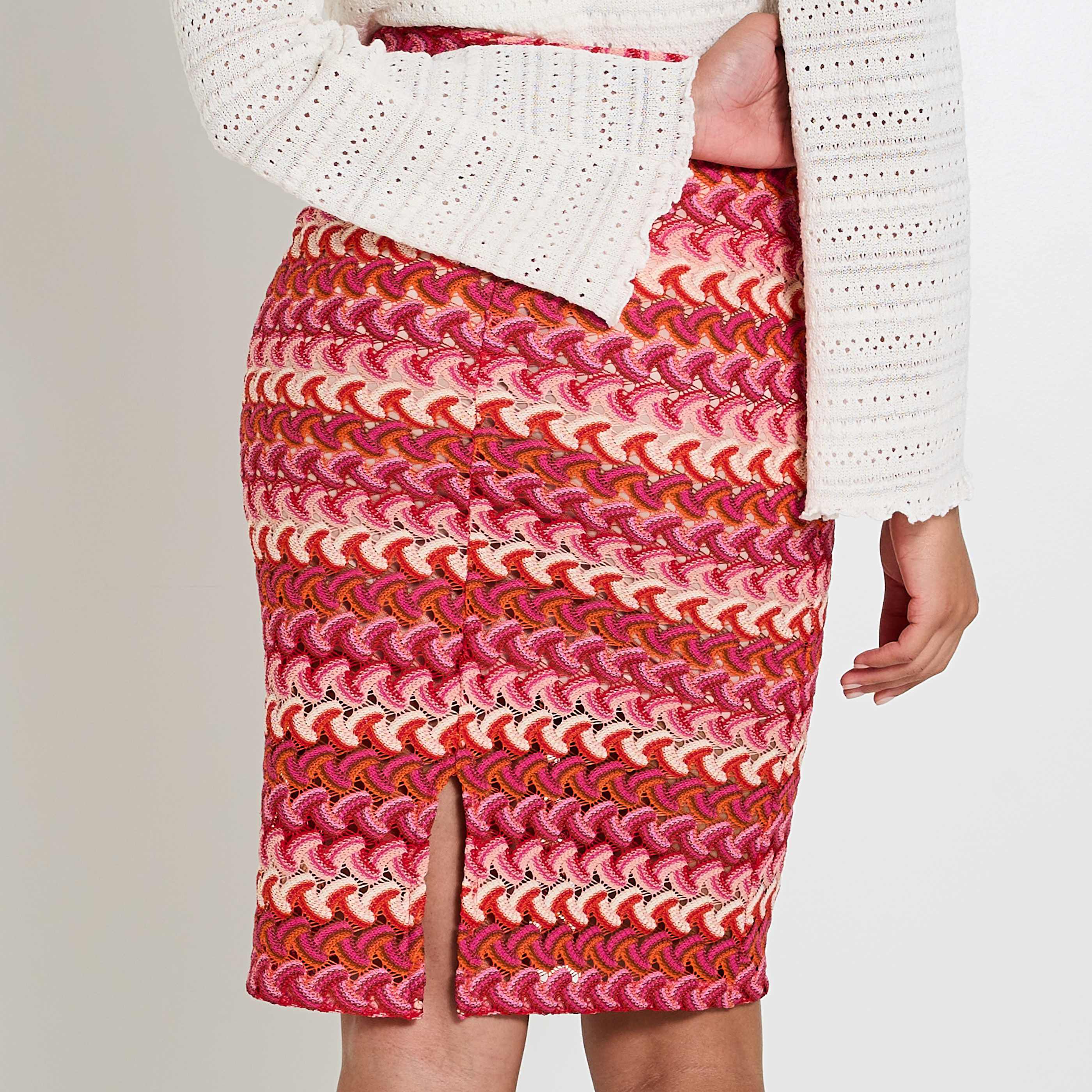 Jupe tube imprim&eacute;e femme