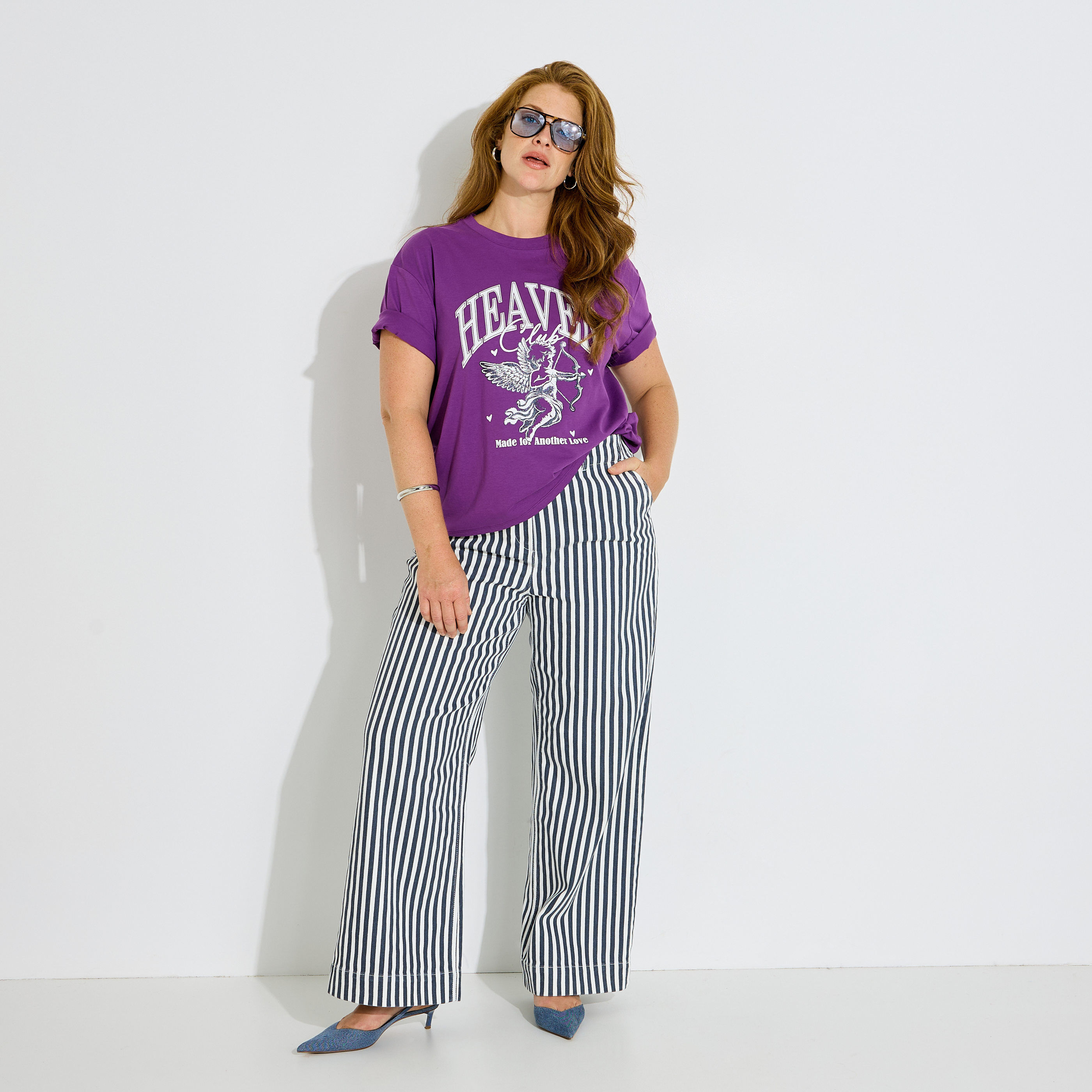 T-shirt manches courtes imprim&eacute; femme