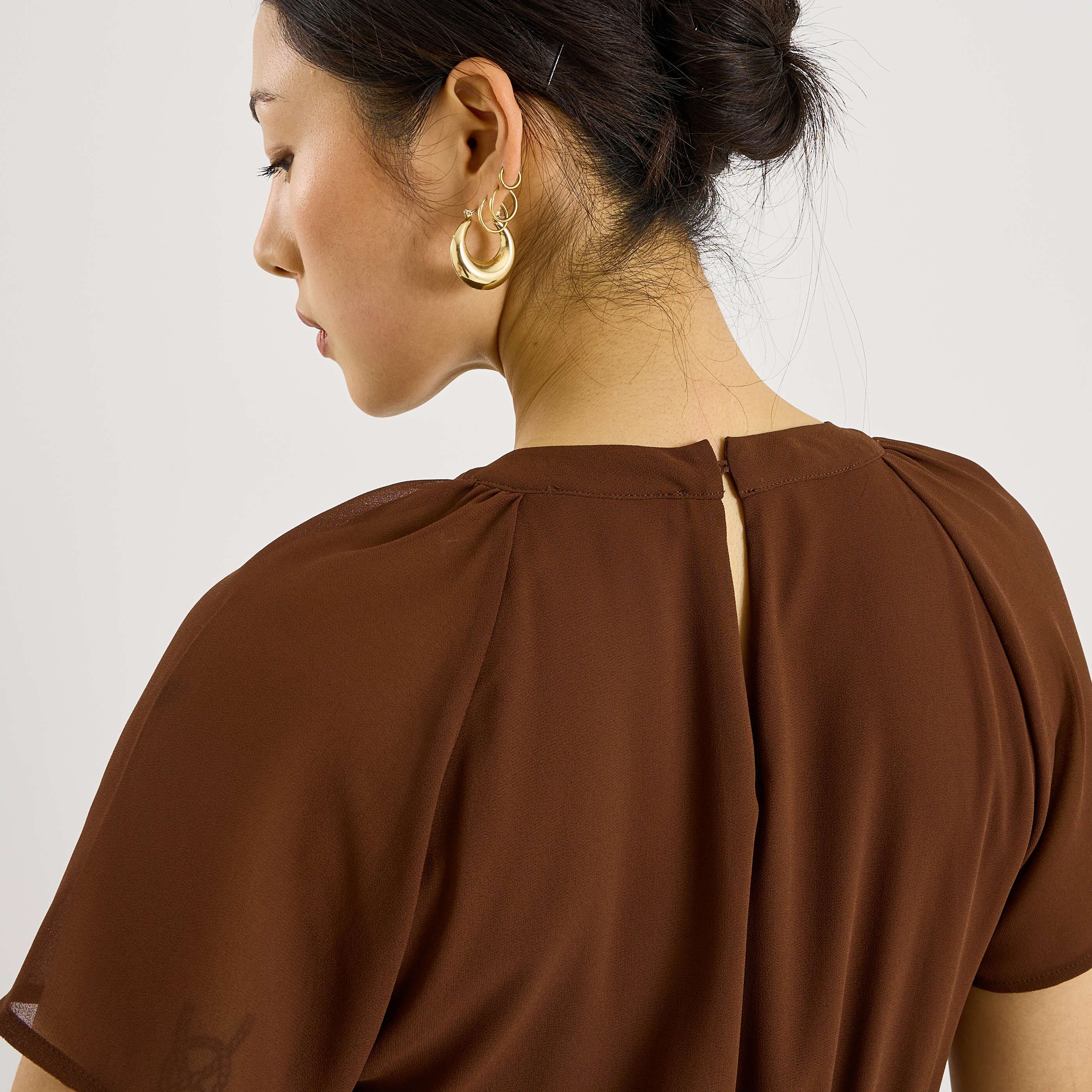 Robe longue unie habill&eacute;e 