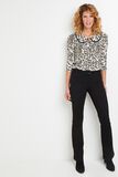 T-shirt col claudine imprimé femme