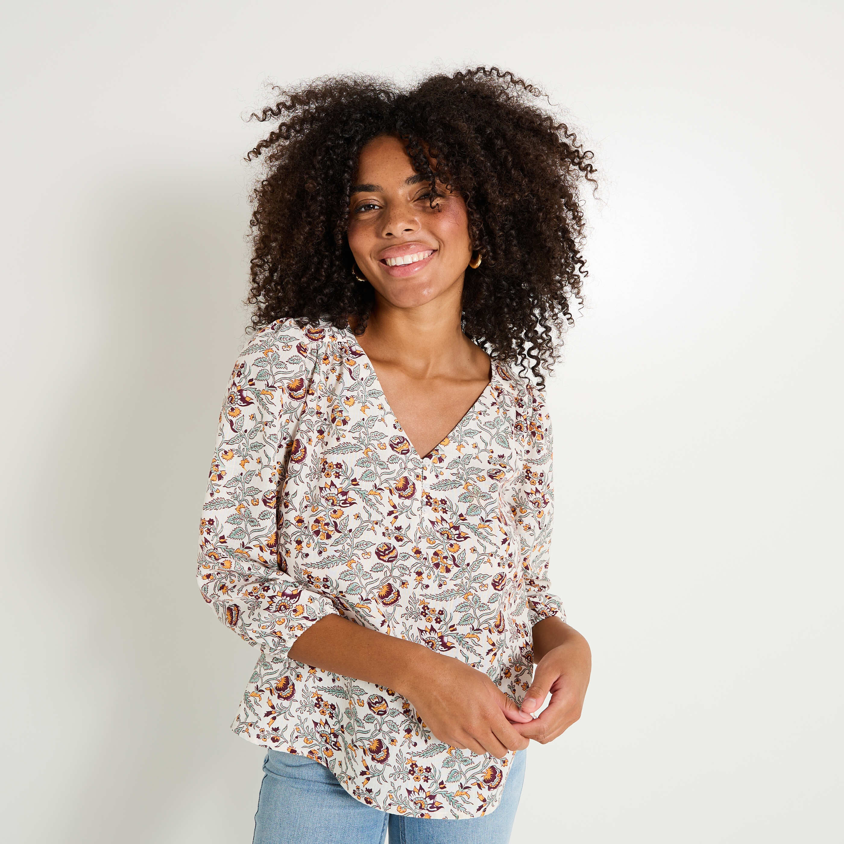 Chemise imprim&eacute;e femme