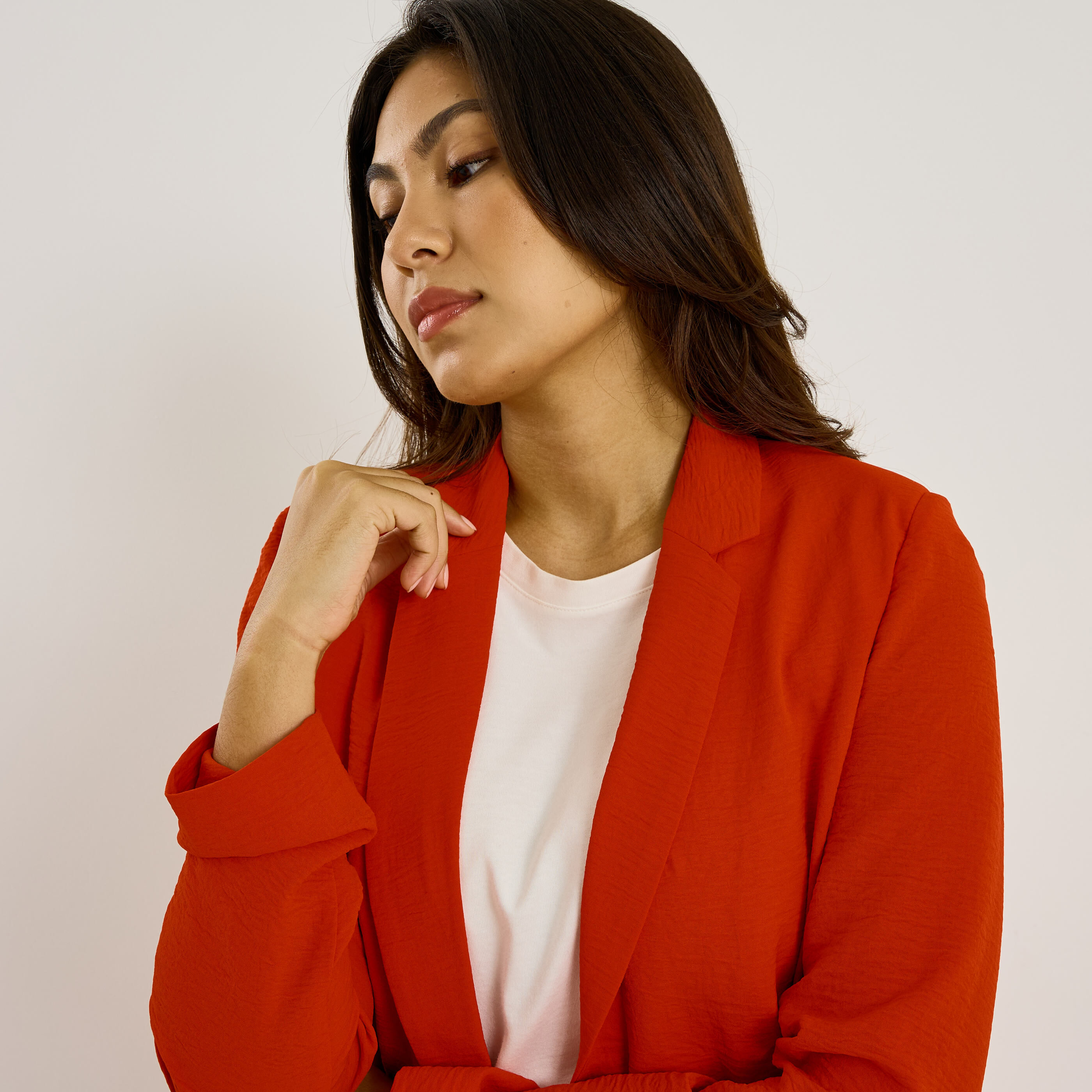 Veste fluide col tailleur femme