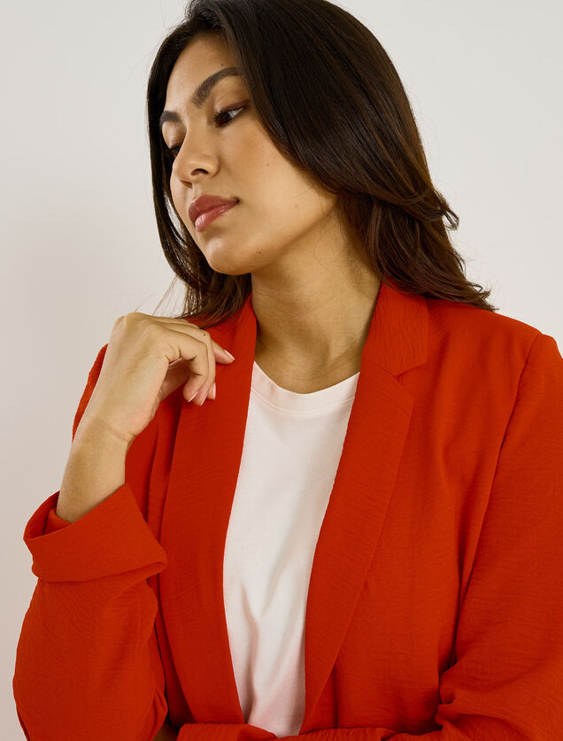 Veste fluide col tailleur femme