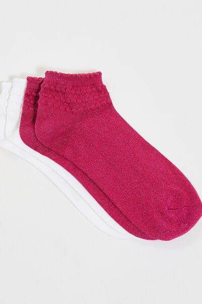 Lot de 2 paires de socquettes femme