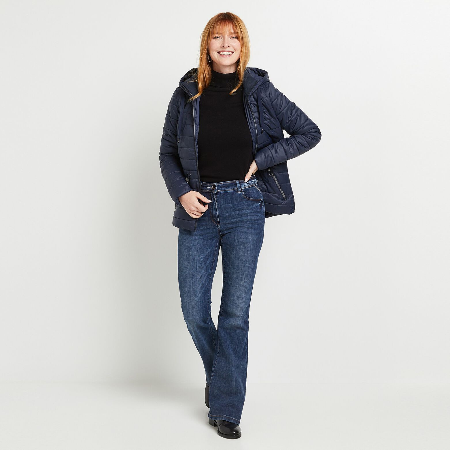 Jean bootcut long BLING femme
