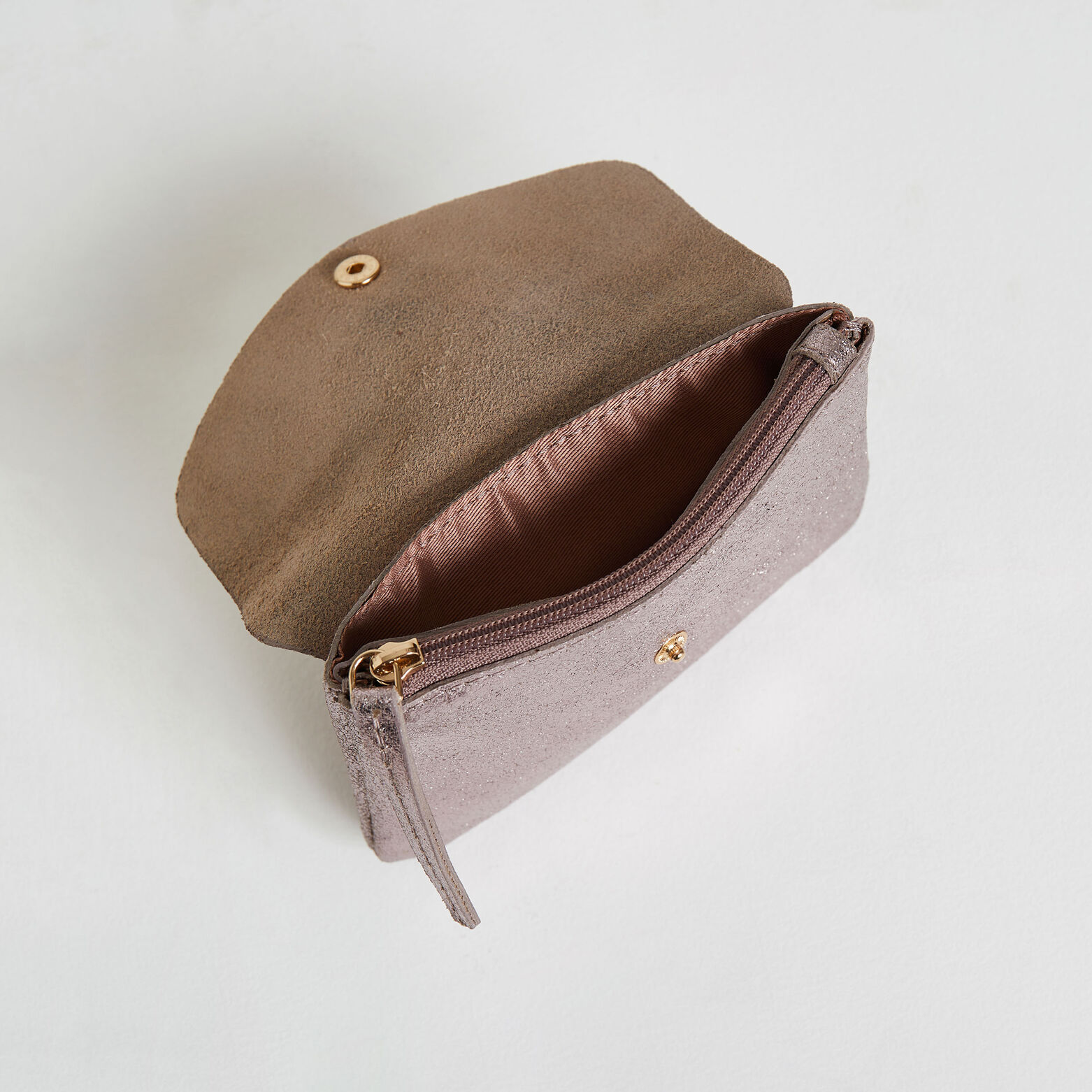 Porte monnaie croûte de cuir femme