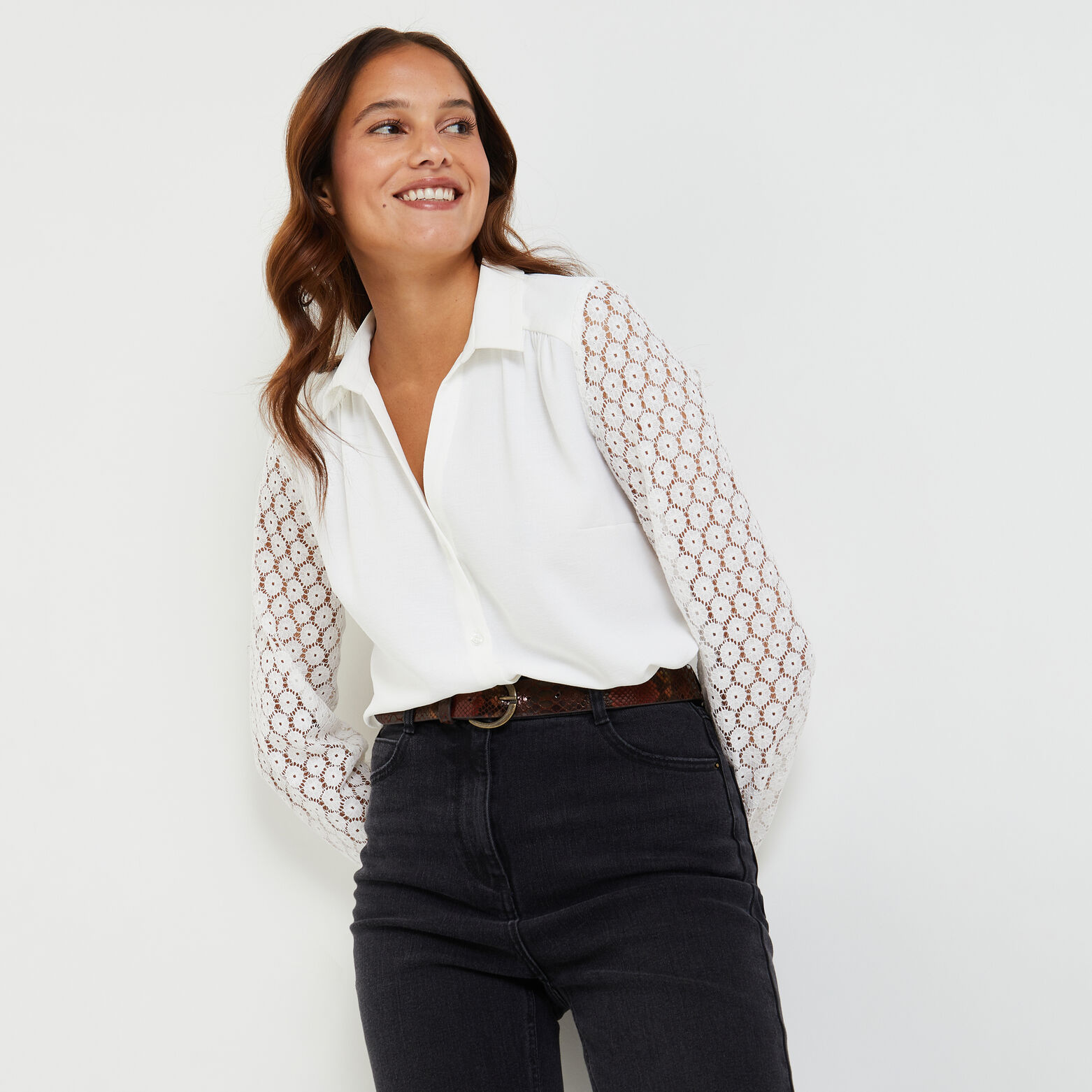 Chemise broderie femme