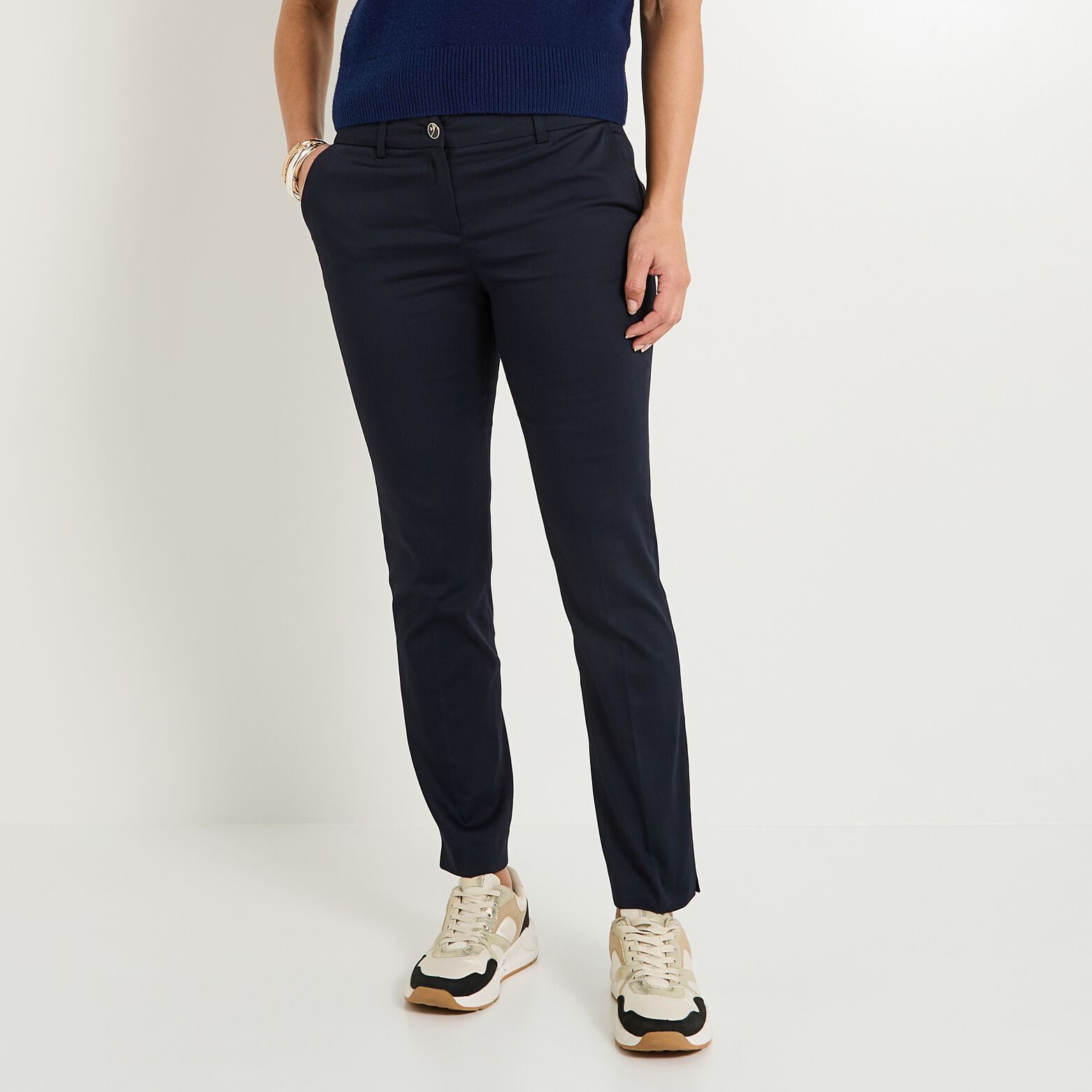 Pantalon tall raccourci femme