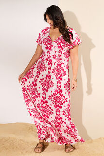 Robe longue imprimée femme