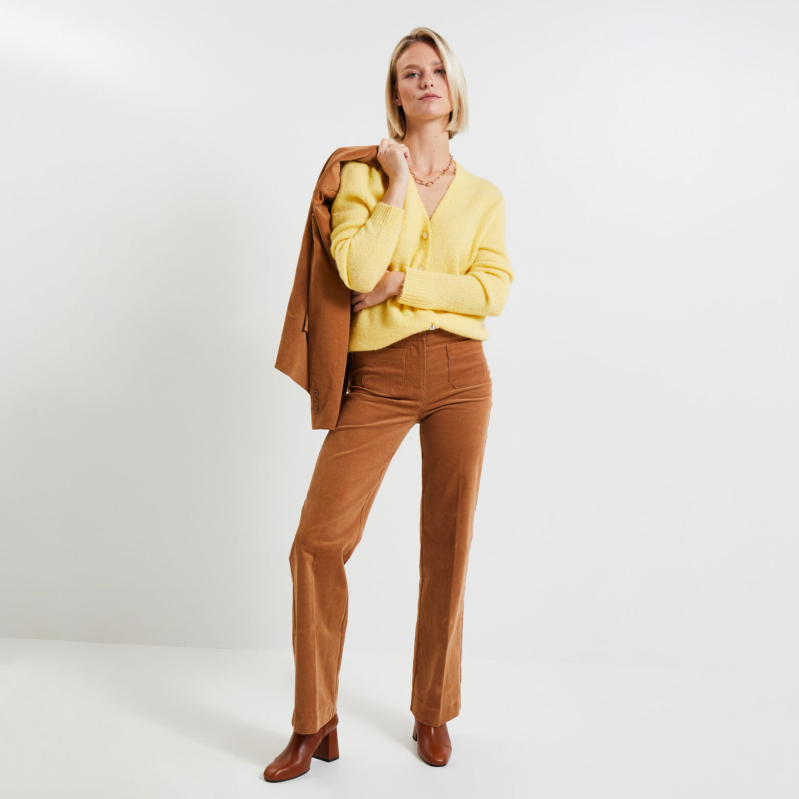 Gilet col V femme