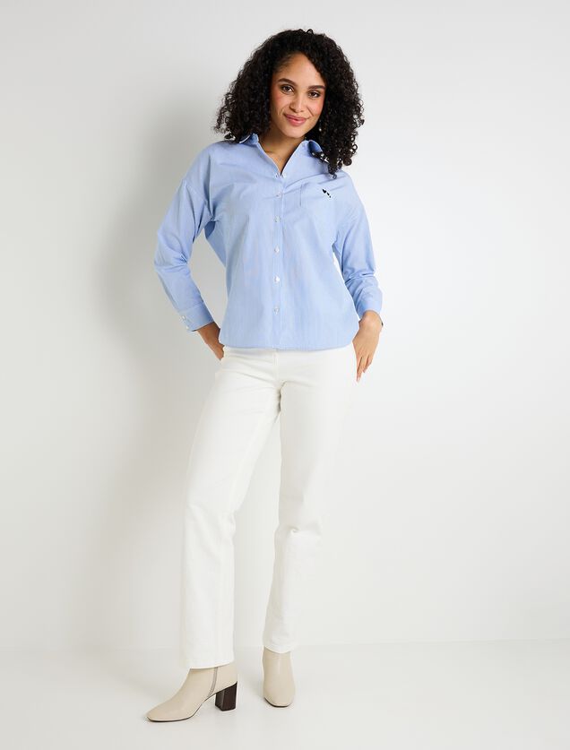 Chemise oversize rayée femme