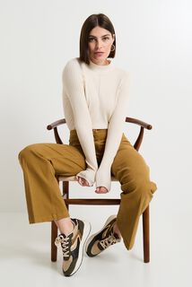 Pull col montant femme