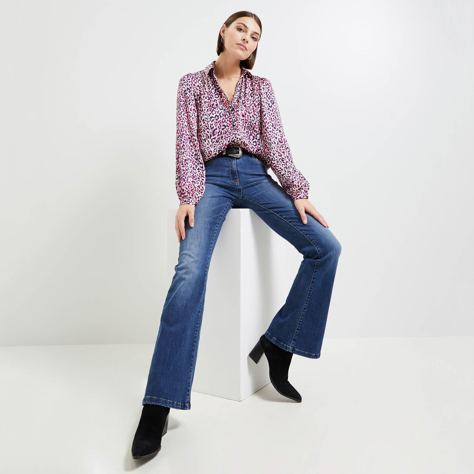 Blouse satinée femme