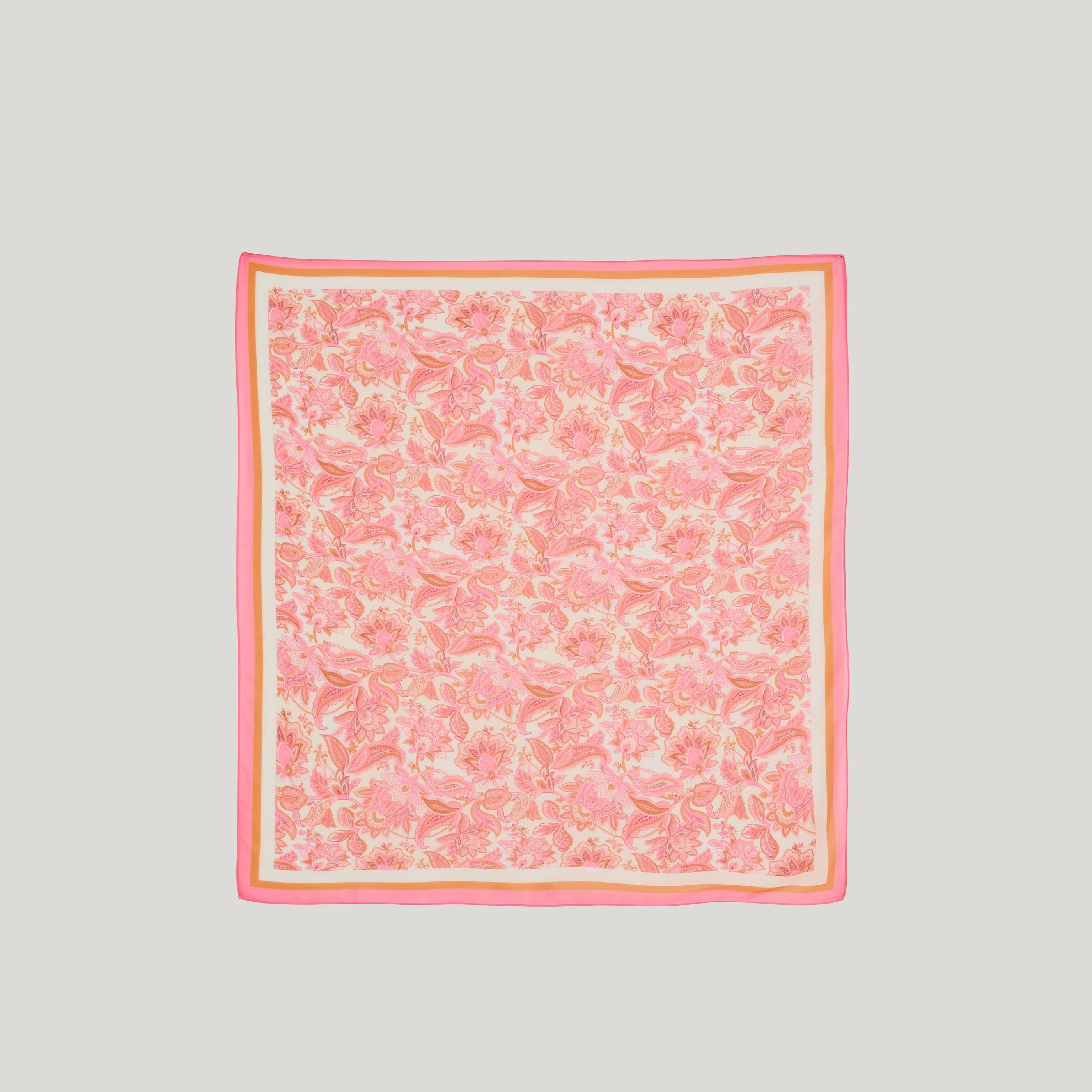 Foulard carr&eacute; imprim&eacute; floral femme