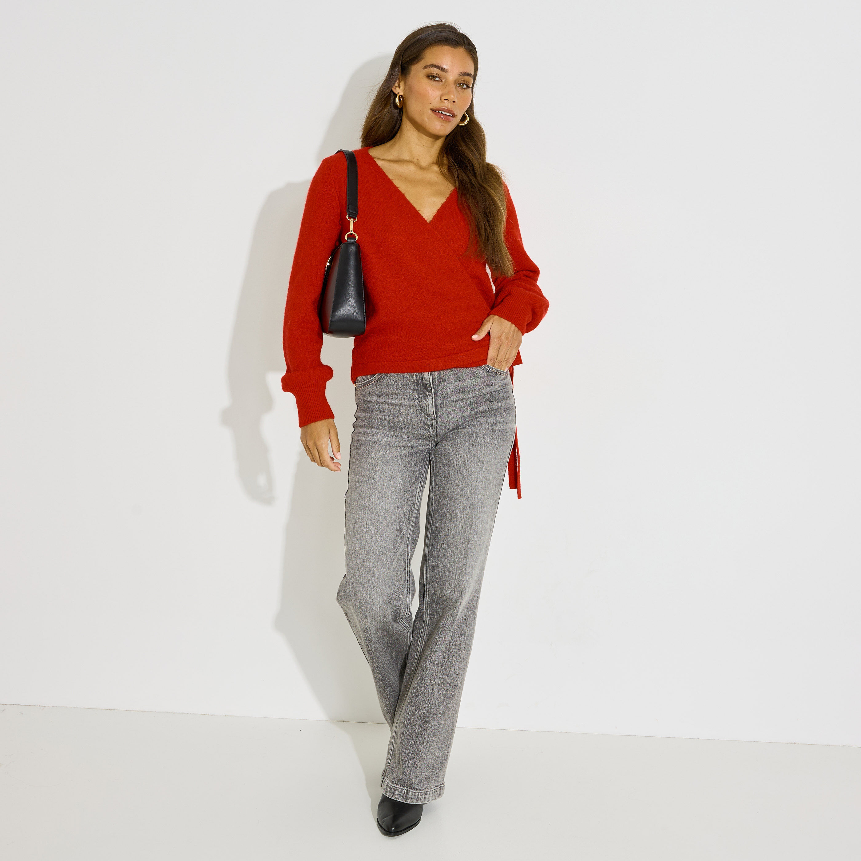 Gilet cache-c&oelig;ur en maille femme