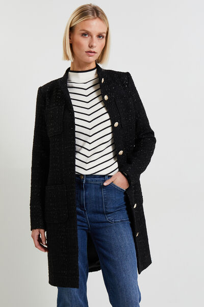 Manteau tweed femme
